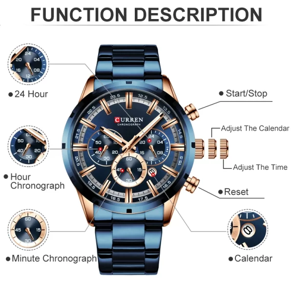 CURREN Men Watch Top Brand Luxury - Image 3