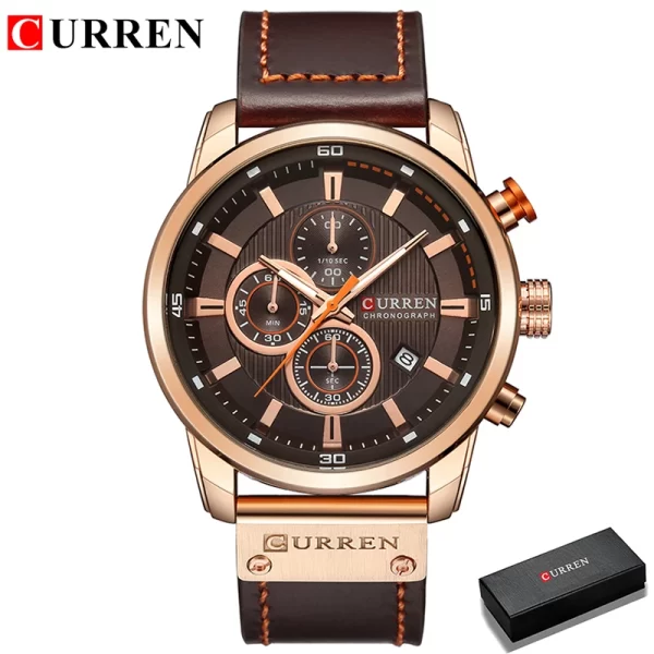 CURREN Brand Watch Men Leather Sports Watches Men's Army Military Quartz Wristwatch Chronograph Male Clock Relogio Masculino - Image 8