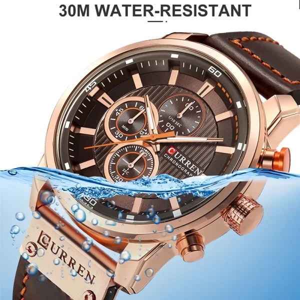 CURREN Brand Watch Men Leather Sports Watches Men's Army Military Quartz Wristwatch Chronograph Male Clock Relogio Masculino - Image 5