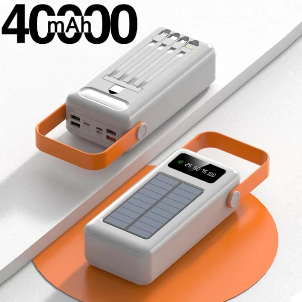 Solar Power Bank 50000mAh Built in Cable Portable Charger External Battery Pack Powerbank 50000 For iPhone Xiaomi Samsung Huawei - Image 12