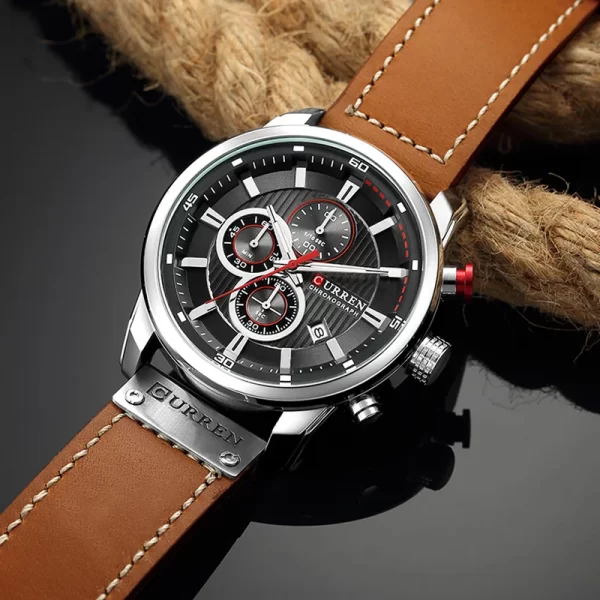 CURREN Brand Watch Men Leather Sports Watches Men's Army Military Quartz Wristwatch Chronograph Male Clock Relogio Masculino - Image 6