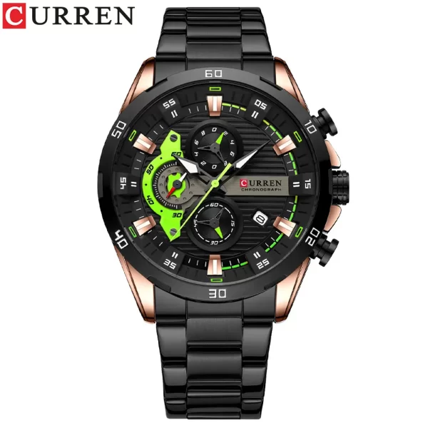 CURREN Stainless Steel Watches for Mens Creative Fashion Luminous Dial with Chronograph Clock Male Casual Wristwatches - Image 10